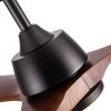 52 in. Indoor&Outdoor Solid Wood Ceiling Fan with light and Remote Control, Reversible DC Motor