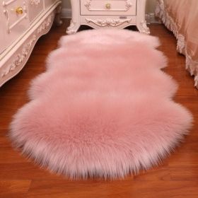 New Carpet Plush Soft Sheepskin Bedroom Carpet Imitation Wool Pad Long Hair Bedside Mat Sofa Cushion Rugs Living Room Fur Carpet (Color: PD1010, size: 60x120cm)