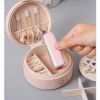 1pc; Mini Travel Jewelry Box; Travel Jewelry Case; Portable Jewelry Travel Organizer For Tangle-Free Necklaces Earrings Rings; Stud Earrings Storage C
