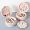 1pc; Mini Travel Jewelry Box; Travel Jewelry Case; Portable Jewelry Travel Organizer For Tangle-Free Necklaces Earrings Rings; Stud Earrings Storage C
