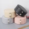 1pc; Mini Travel Jewelry Box; Travel Jewelry Case; Portable Jewelry Travel Organizer For Tangle-Free Necklaces Earrings Rings; Stud Earrings Storage C