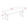 Autumn Lane Farmhouse Solid Wood Dining Bench, White and Natural Finish