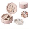 1pc; Mini Travel Jewelry Box; Travel Jewelry Case; Portable Jewelry Travel Organizer For Tangle-Free Necklaces Earrings Rings; Stud Earrings Storage C