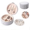 1pc; Mini Travel Jewelry Box; Travel Jewelry Case; Portable Jewelry Travel Organizer For Tangle-Free Necklaces Earrings Rings; Stud Earrings Storage C